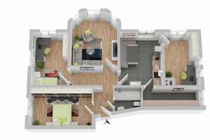 Schöne vier Zimmer Altbauwohnung – Friedhofstraße 10, 21073 Eißendorf, Hamburg – Vorschaubild 1