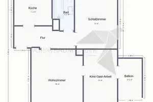 Charmante 3-Raum-Wohnung mit Balkon und lichtdurchflutetem Tageslichtbad in Chemnitz-Ebersdorf – Erich-Steinfurth-Straße 19, 9131 Chemnitz – Vorschaubild 2