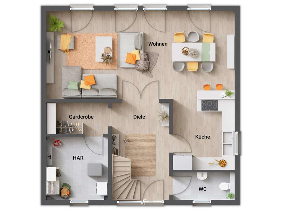 Grundrissbeispiel Erdgeschoss