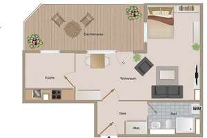 Attraktive 1-Zimmer-Wohnung mit Dachterasse in Leipzig Gohlis – Franz-Mehring-Straße 3, 4157 Gohlis-Mitte, Leipzig – Vorschaubild 7