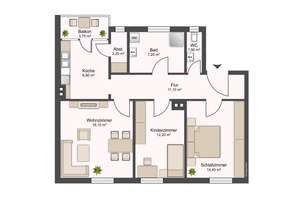 3-Zimmer DG-Wohnung mit Südbalkon in S-Ost – Die vollständige Adresse der Immobilie erhältst du vom Anbieter., 70188 Ostheim, Stuttgart – Vorschaubild 17