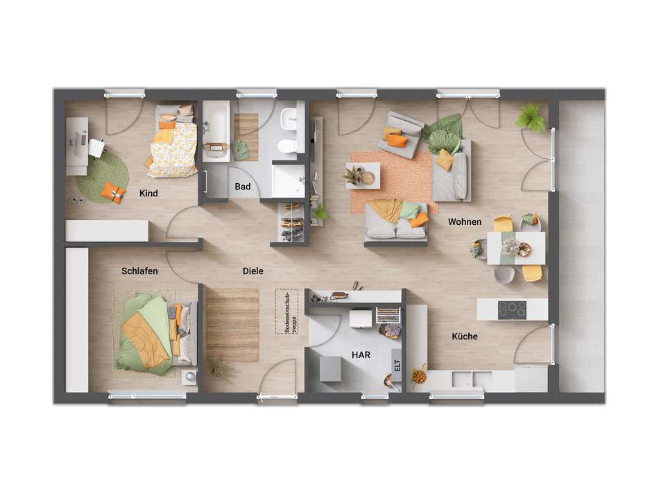 Grundrissbeispiel SW überdacht