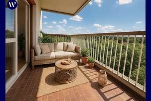 Herrliche Aussichten nicht nur vom Balkon! Modernisierte 3 Zimmer + modernes Bad mit Dusche + Aufzug
