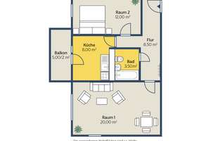 2-Raum-Wohnung mit Balkon am Cäcilienpark, frisch saniert – Oswaldstr. 5, 4317 Reudnitz-Thonberg, Leipzig – Vorschaubild 2