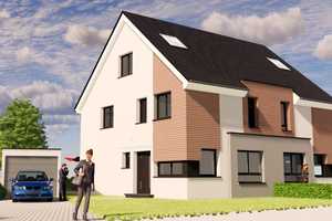 Letzte Doppelhaushälfte mit Keller inkl. Grundstück, KfW 40, A+ mit PV-Anlage, Wärmepumpe – Ickerswarder Straße 117, 40589 Düsseldorf – Vorschaubild 2