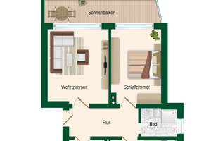 Gepflegte 3-Zimmer-DG-Wohnung mit Sonnenbalkon und PKW-Garage in beliebter Lage von Bonn - Kessenich – Die vollständige Adresse der Immobilie erhältst du vom Anbieter., 53129 Dottendorf, Bonn – Vorschaubild 18