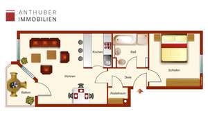 Kapitalanleger aufgepasst - Helle Zwei-Zimmerwohnung - gut vermietet und kein Renovierungsstau – Die vollständige Adresse der Immobilie erhältst du vom Anbieter., 86167 Lechhausen-West, Augsburg – Vorschaubild 9