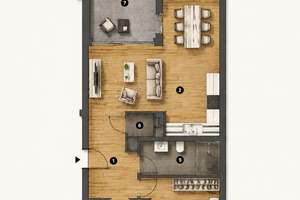 Moderne 3-Zimmer-Erdgeschosswohnung mit 39 m² Privatgarten & TG-Stellplatz in Grafental – 40235 Flingern Nord, Düsseldorf – Vorschaubild 1