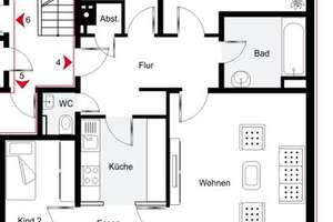 Perfekt geschnittene 3,5 Zim.-Wohnung im 3. OG mit Südost Balkon in München-Laim Provisionsfrei !! – Die vollständige Adresse der Immobilie erhältst du vom Anbieter., 80686 Friedenheim, München – Vorschaubild 6