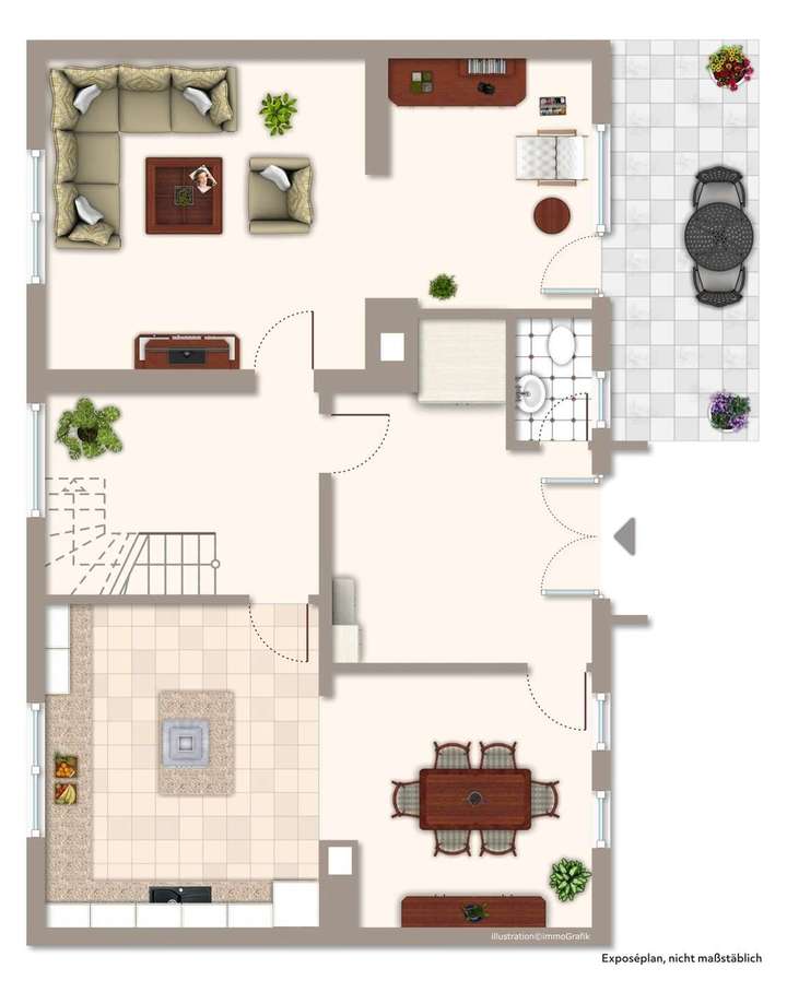 Grundriss EG Wohnhaus