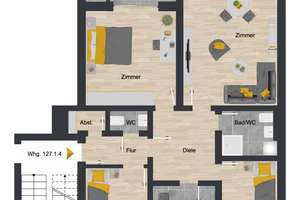 Modernisierte 4-Zimmerwohnung mit Balkon! – Lindenstr. 37, 37520 Osterode am Harz – Vorschaubild 9