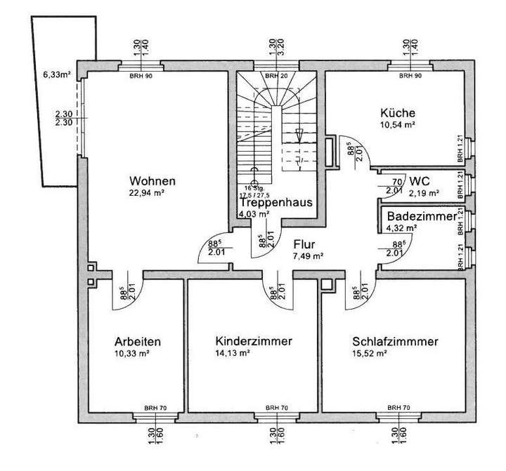 Plan 1. Obergeschoss