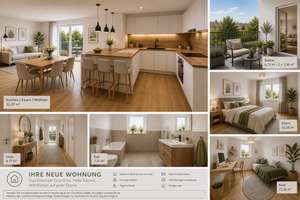 Erstbezug: 3-Zimmer-Neubau mit Süd-Loggia, Einbauküche und Erdwärme [PROVISIONSFREI]