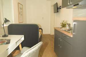 Möbliertes Mini Apartment mit Einbauküche + Bad – Badener Str. 34, 76227 Durlach, Karlsruhe – Vorschaubild 11