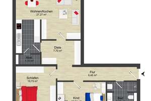 Charmante 3-Raum-Wohnung mit Fußbodenheizung, Balkon & Innenhofstellplatz – Die vollständige Adresse der Immobilie erhältst du vom Anbieter., 39112 Sudenburg, Magdeburg – Vorschaubild 7
