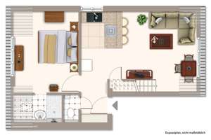 Möblierte Maisonettewohnung mit zwei Schlafzimmern, zwei Bädern und WG-Eignung in Karlsruhe – Die vollständige Adresse der Immobilie erhältst du vom Anbieter., 76199 Weiherfeld-Dammerstock, Karlsruhe – Vorschaubild 15