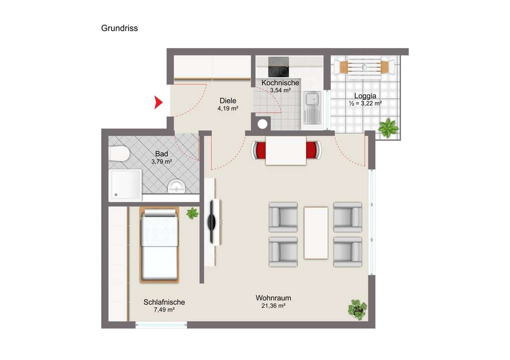 Immobilie in Fürstenfeldbruck - Solide vermietete 1-Zimmer-Wohnung - Bild 1