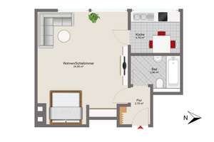 Vermietetes Apartment mit zuverlässiger Mietpartei – Die vollständige Adresse der Immobilie erhältst du vom Anbieter., 80995 Lerchenau-West, München – Vorschaubild 8