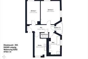 2 Raum Wohnung mit Balkon – 4249 Knautkleeberg-Knauthain, Leipzig – Vorschaubild 18