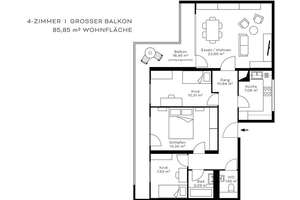 Einziehen und wohlfühlen: Gemütliche 4 ZKB Wohnung in einem super Zustand mit Balkon und TG Platz – Heckenrosenweg 11, 86156 Bärenkeller, Augsburg – Vorschaubild 8