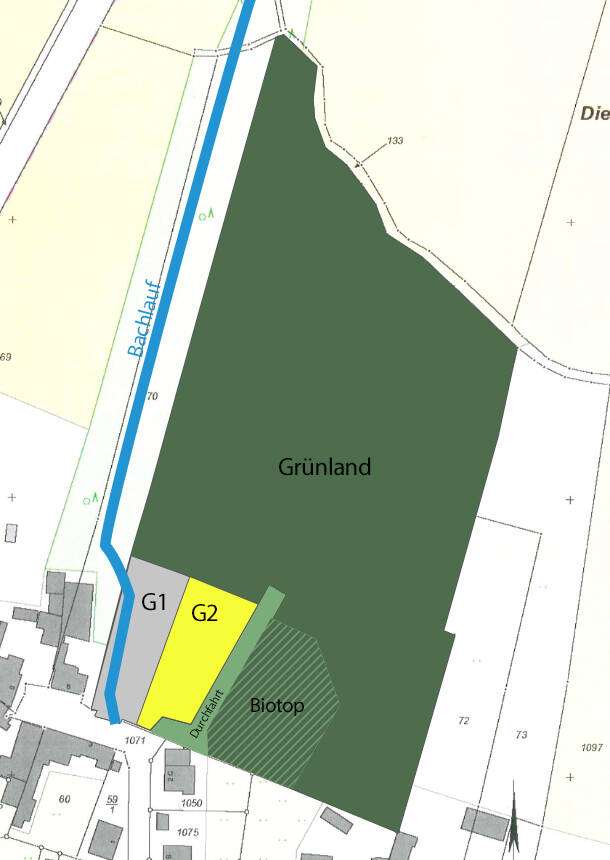 Lageplan mögliche Grundstücksa