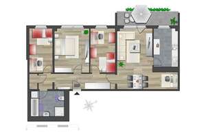 Tolle Familienwohnung mit Balkon, Bad mit Dusche & Wanne – Johannes-Dick-Str. 32, 9123 Hutholz, Chemnitz – Vorschaubild 5