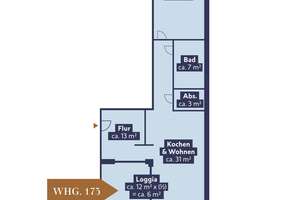 Sonne, Regen, Schnee - großzügige 2-Zimmerwohnung mit überdachter Loggia in den WeserHöfen – Am Deich 55, 28199 Alte Neustadt, Bremen – Vorschaubild 14
