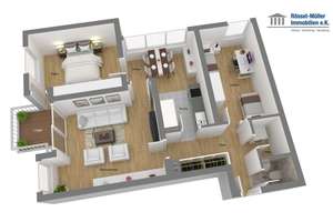 Helle 3-Zimmer-Wohnung mit Balkon in zentraler Lage – Theodor-Heuss-Ring 19, 51377 Steinbüchel, Leverkusen – Vorschaubild 18