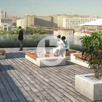 Projektierte Büroflächen mit Ausbau und Aufteilung nach Mieterwunsch