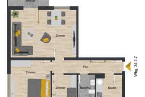 Modernisierte 3-Zimmerwohnung in Osterode! – Danziger Str. 6, 37520 Osterode am Harz – Vorschaubild 2