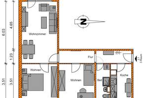 Attraktive 3-Raumwohnung mit EBK – Willi-Bredel-Straße 21, 39120 Leipziger Straße, Magdeburg – Vorschaubild 9