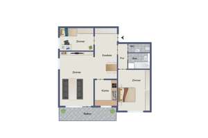 Charmante 3-Zimmer-Wohnung mit Balkon und Gestaltungspotenzial – Zelterstr. 17, 55246 Mainz-Kostheim, Wiesbaden – Vorschaubild 12