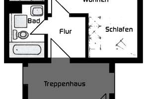 Stadtmitte: 1-Zimmer-Wohnung mit Balkon und Tiefgarage – Hinter dem Brot 4, 89073 Mitte, Ulm – Vorschaubild 3