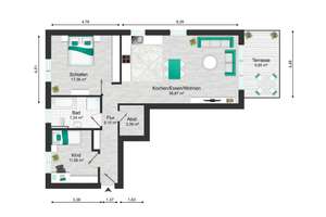 MS-Roxel: Moderne 3-Zimmer-Wohnung mit Garten und Garage – Die vollständige Adresse der Immobilie erhältst du vom Anbieter., 48161 Roxel, Münster – Vorschaubild 12