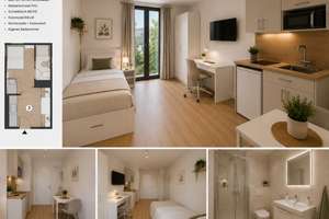 Bezugsfrei ab 01.11. - Möbliertes Apartment in Rintheim