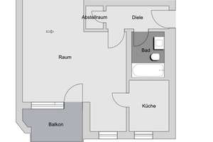 1-Zimmer-Wohnung mit Dusche – Isarstr. 6, 93057 Reinhausen, Regensburg – Vorschaubild 2