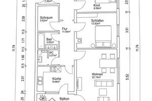 Gepflegte 3-Zimmer-Wohnung in Eggenstein-Leopoldshafen. whatsapp 177 83 44 825   – Mannheimer Straße 8, 76344 Eggenstein-Leopoldshafen – Vorschaubild 12