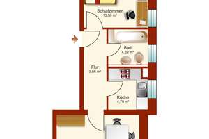 Schöne 2-Zimmer-Wohnung in Gründerzeitvilla – Die vollständige Adresse der Immobilie erhältst du vom Anbieter., 1159 Löbtau-Süd, Dresden – Vorschaubild 4