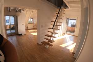 Lichtdurchflutete Maisonettewohnung mit Dachterrasse, Balkon und TG-Stellp/Ringsee Nähe Hauptbahnhof