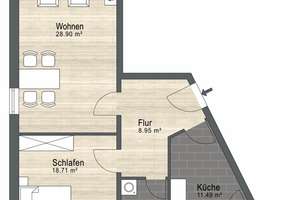 Geräumige & Helle 2-Zimmer-Wohnung mit Tageslichtbad in Lindenthal| Aufzug und Tiefgarage ** – 4158 Lindenthal, Leipzig – Vorschaubild 2