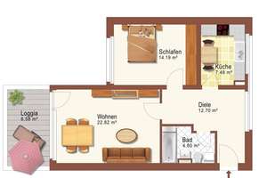 2-Zi-Whg. mit Balkon in Hannover-Kleefeld – Bergener Straße 00, 30625 Heideviertel, Hannover – Vorschaubild 8