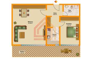 Bezugsfreie, ideal geschnittene 2-Zimmer-Wohnung in zentraler Lage – Die vollständige Adresse der Immobilie erhältst du vom Anbieter., 50676 Altstadt/Süd, Köln – Vorschaubild 9