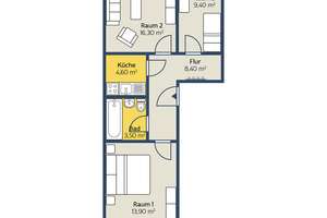 Erstbezug nach Ausbau: kleine 3-Raum-Wohnung Nähe Clara-Park – Kolonnadenstr. 4, 4109 Zentrum-West, Leipzig – Vorschaubild 2