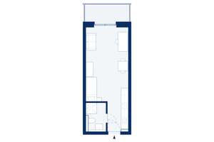 B25: 1-Zimmer-Apartment im 3. OG mit Balkon zum Garten – Hausdorffstraße 348, 53129 Dottendorf, Bonn – Vorschaubild 3