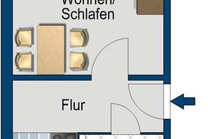 Praktische 1 Zimmer Wohnung in Waldstadt II – Kiefernring 6, 14478 Waldstadt II, Potsdam – Vorschaubild 3