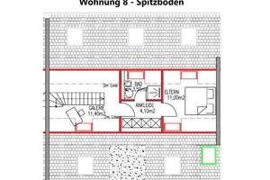 Trier-Feyen neue Maisonettewohnung mit Flair, moderner Heiztechnik  sowie toller Weitsicht – Die vollständige Adresse der Immobilie erhältst du vom Anbieter., 54294 Feyen/Weismark, Trier – Vorschaubild 5