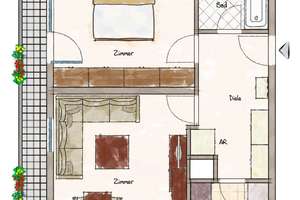 *** Komplett renoviert: Optimal geschnittene 2-Zimmer-Wohnung mit Süd- und Westbalkon *** – Wundtstraße 27, 80939 Am Hart, München – Vorschaubild 3