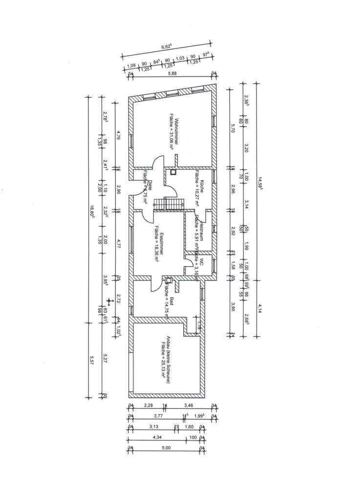 Erdgeschoss mit Anbau