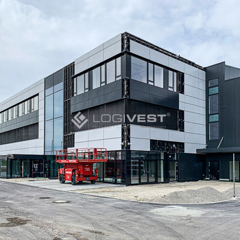 Projektierter Neubau einer hochmodernen Lager- und Produktionshalle