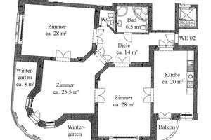 * helle und sehr großzügige 3,5 - Zimmer-Wohnung in denkmalgeschützter sanierter Altbauvilla * – Die vollständige Adresse der Immobilie erhältst du vom Anbieter., 1309 Striesen-Süd, Dresden – Vorschaubild 11